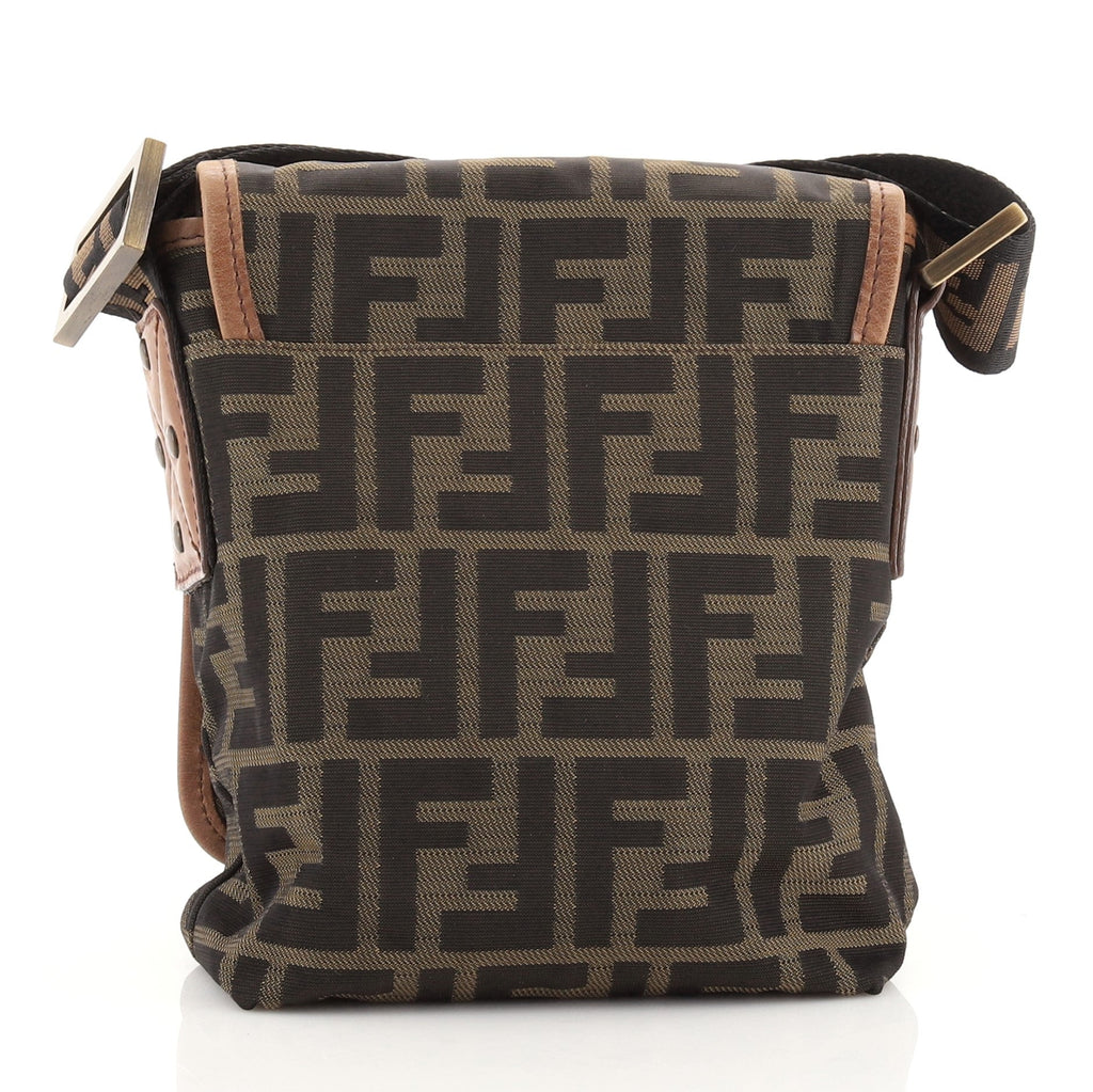 Vintage FF Flap Messenger Bag Zucca Canvas Mini