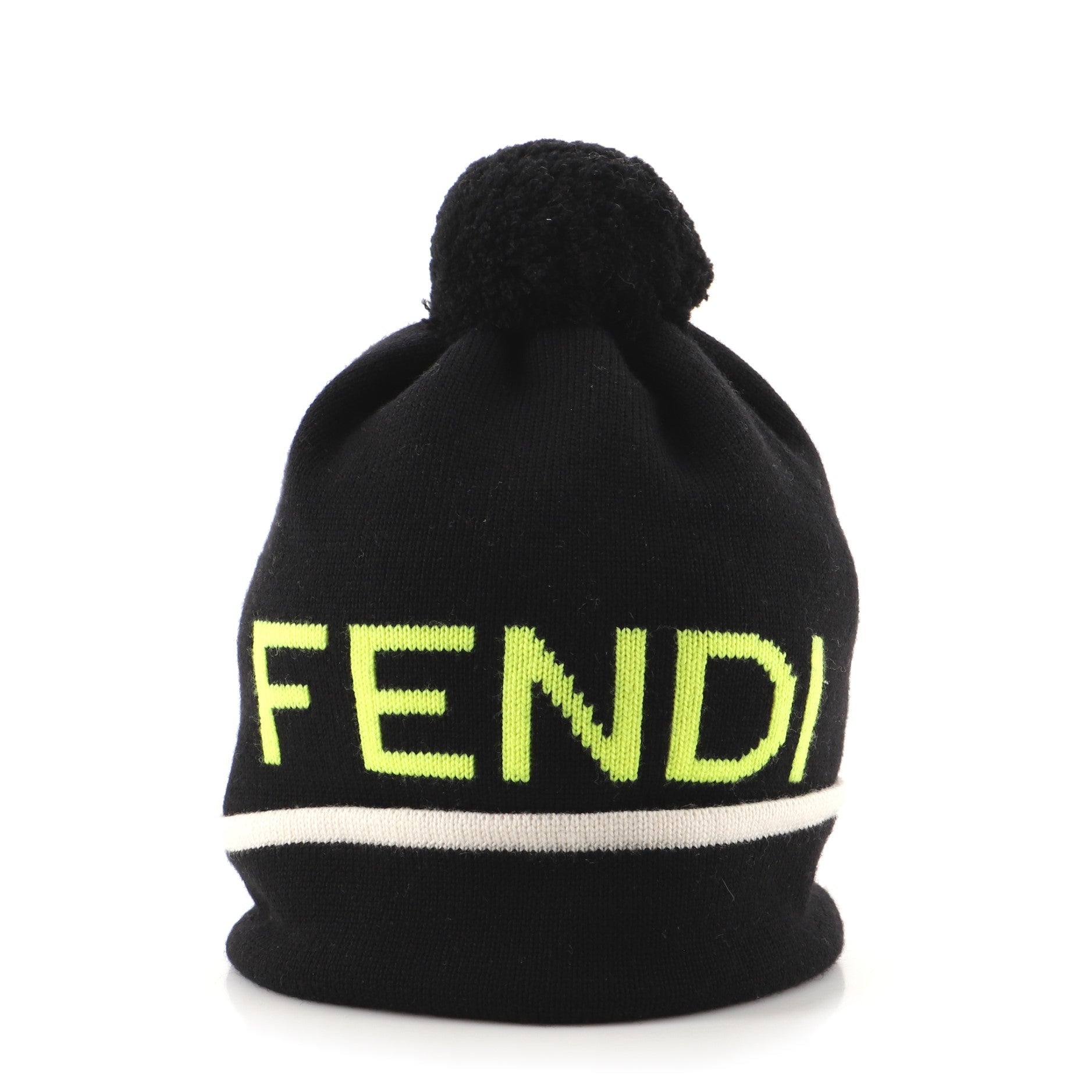 Logo Knit Pom Pom Beanie Wool XS