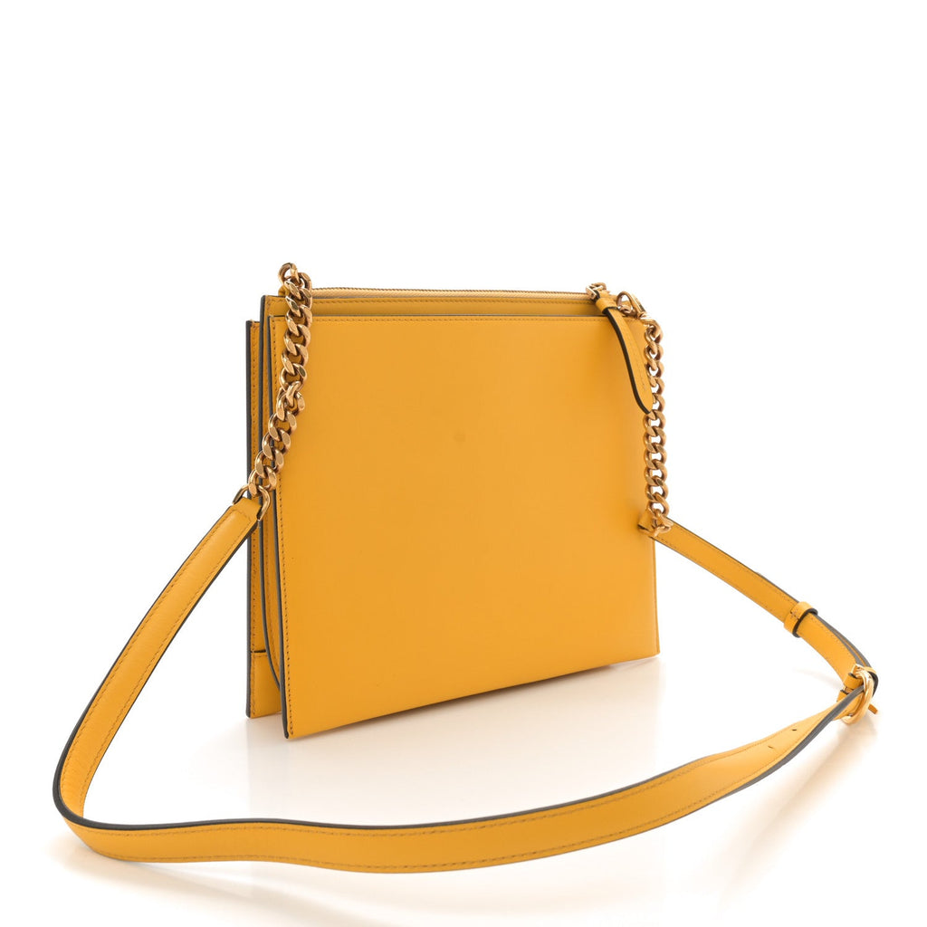 Calfskin Trifolio Crossbody Bag Sunshine