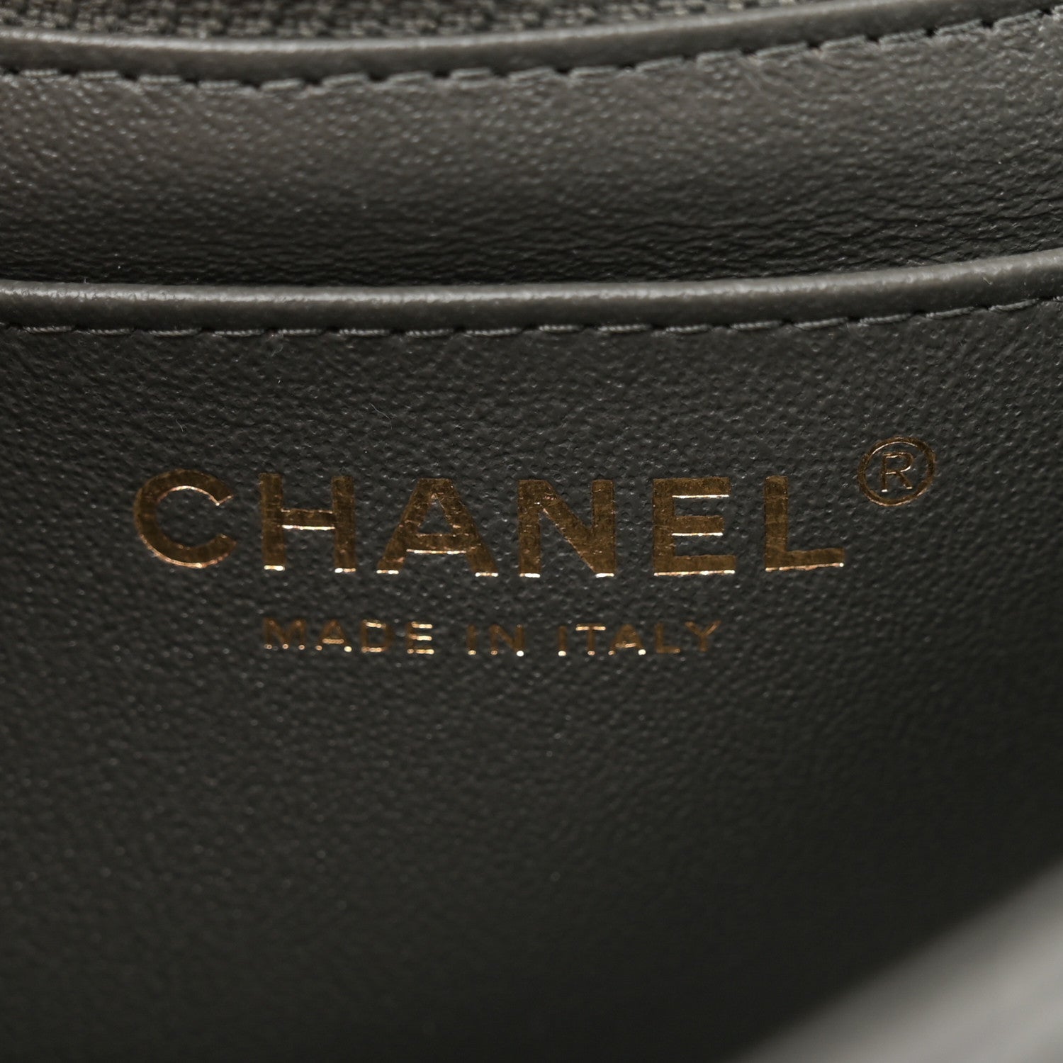 Lambskin Quilted Mini Rectangular Flap Dark Grey