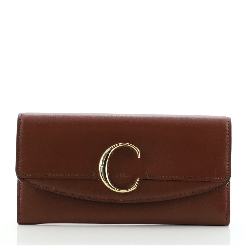 C Chain Clutch Leather