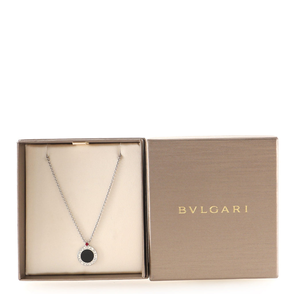 Save the Children Pendant Necklace Sterling Silver with Onyx and Ruby