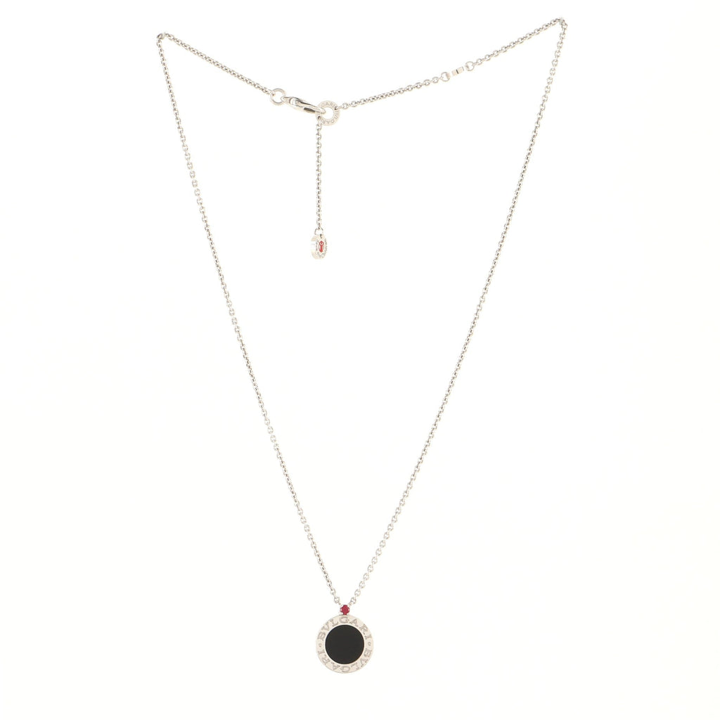 Save the Children Pendant Necklace Sterling Silver with Onyx and Ruby