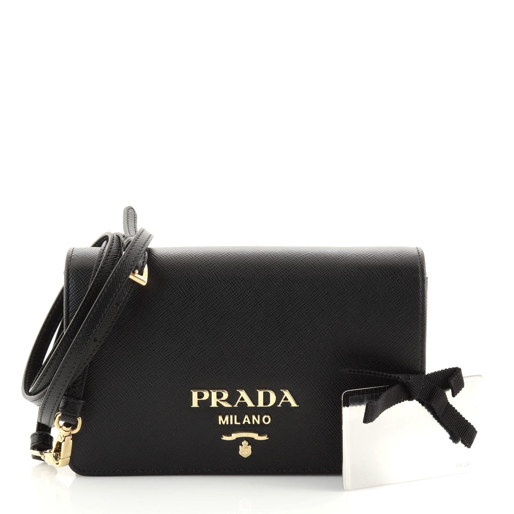 Flap Crossbody Saffiano Leather Mini