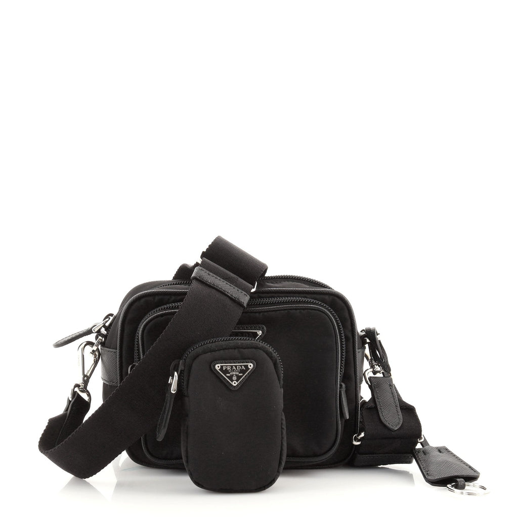 Re-Edition 2005 Camera Bag Tessuto with Saffiano Leather Mini