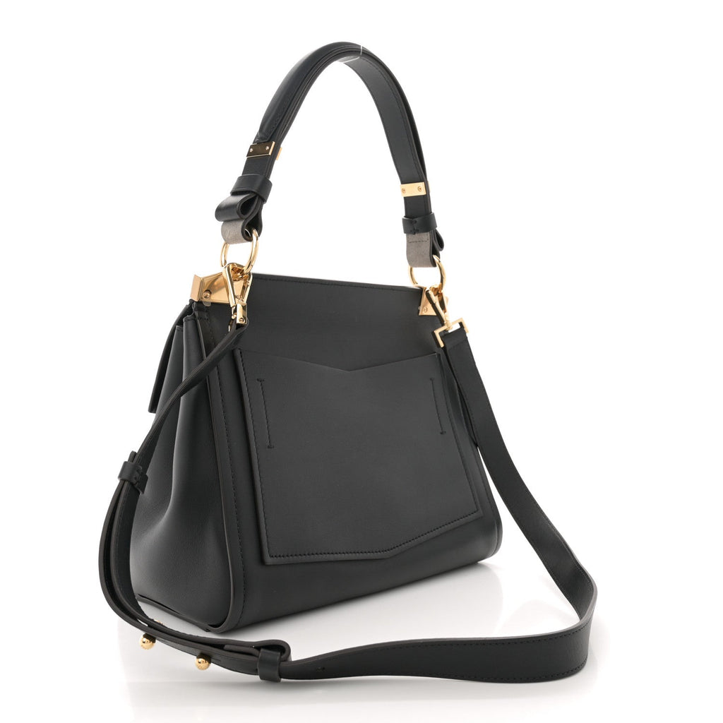 Calfskin Small Mystic Shoulder Bag Black