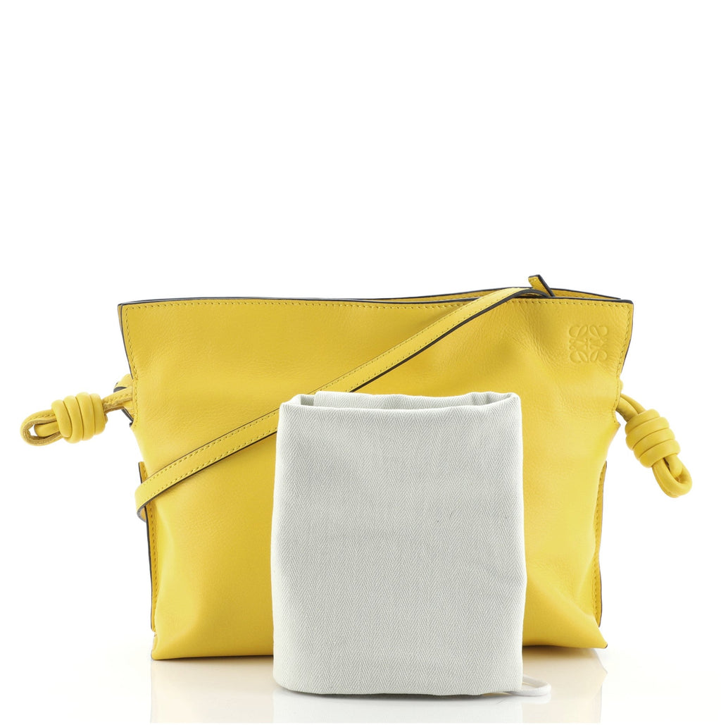Flamenco Knot Clutch Leather Mini