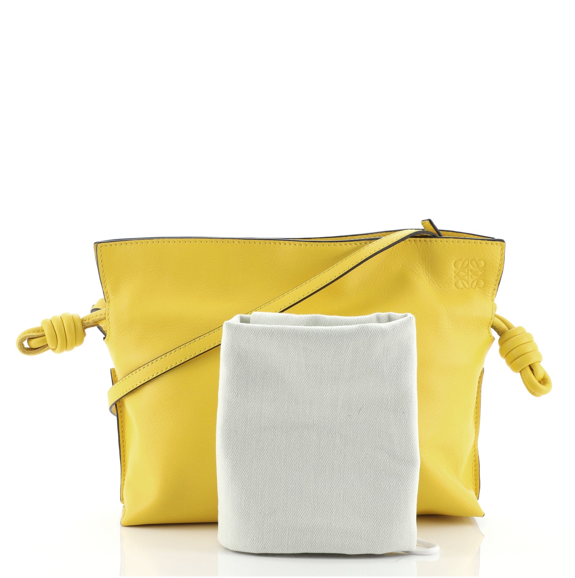 Flamenco Knot Clutch Leather Mini