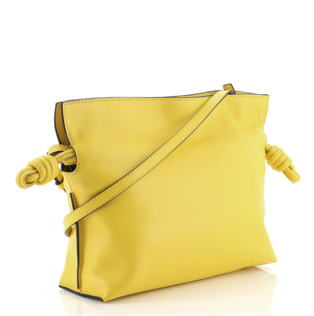 Flamenco Knot Clutch Leather Mini