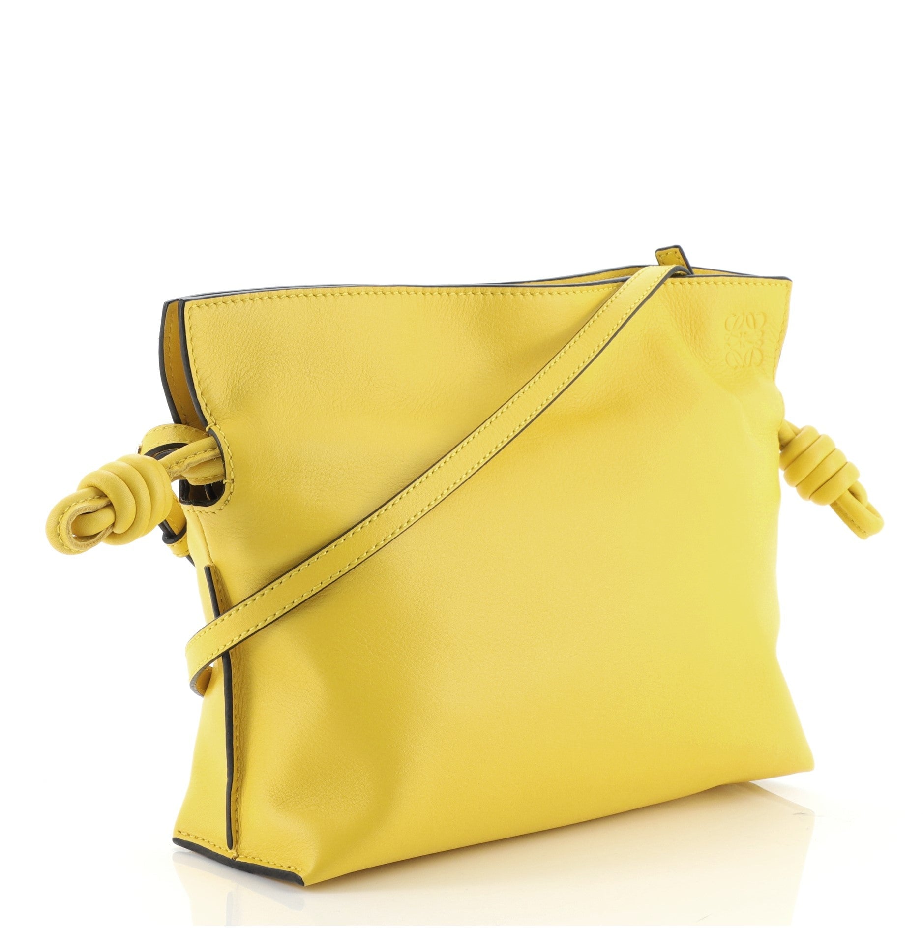 Flamenco Knot Clutch Leather Mini