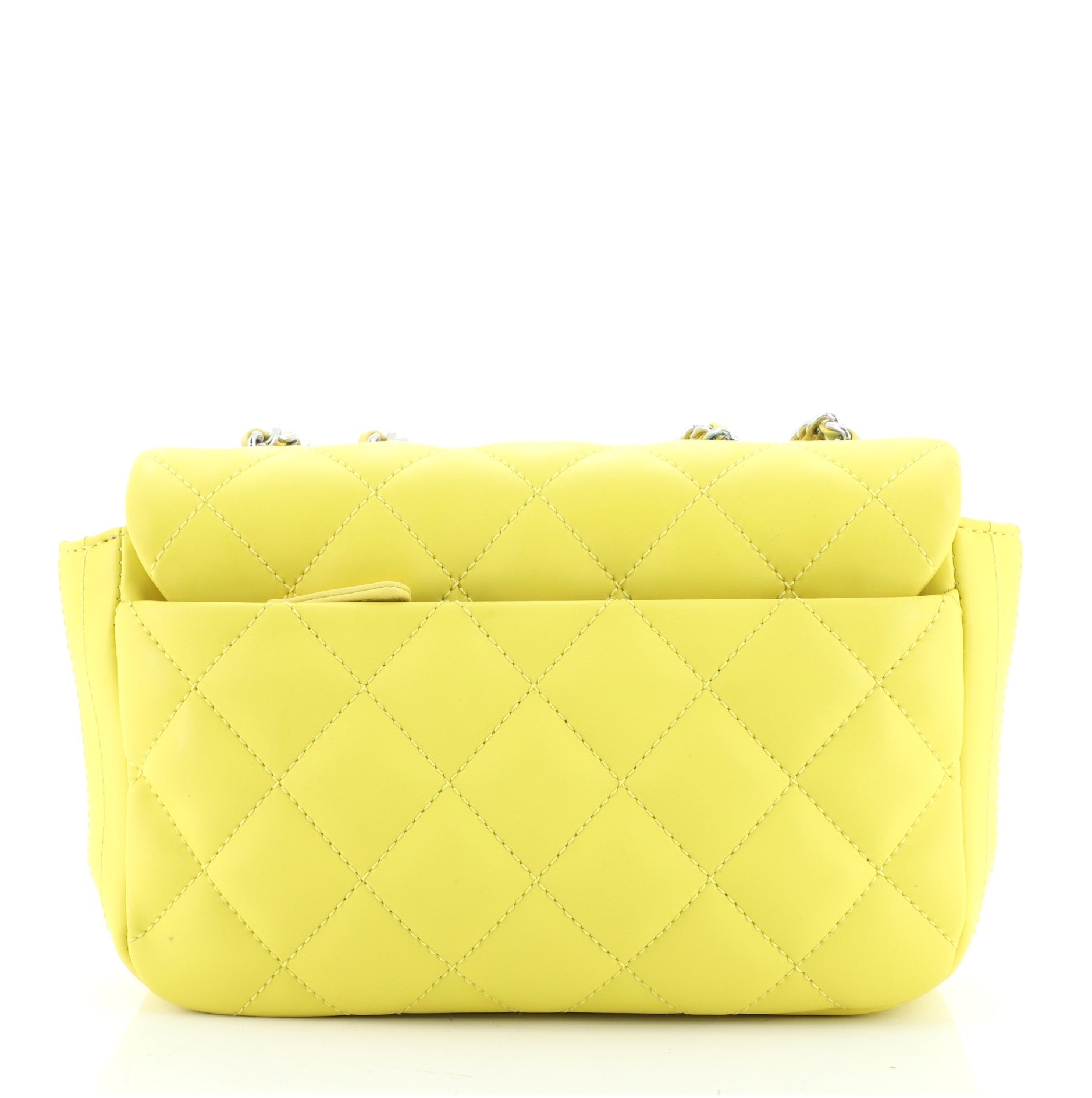 Coco Rain Flap Bag Quilted Rubberized Lambskin Mini