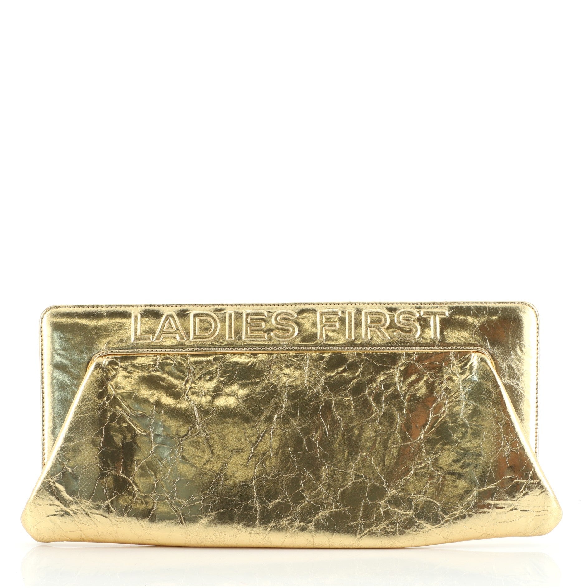 Evening in The Street 5X5=CC Clutch Metallic Distressed Lambskin