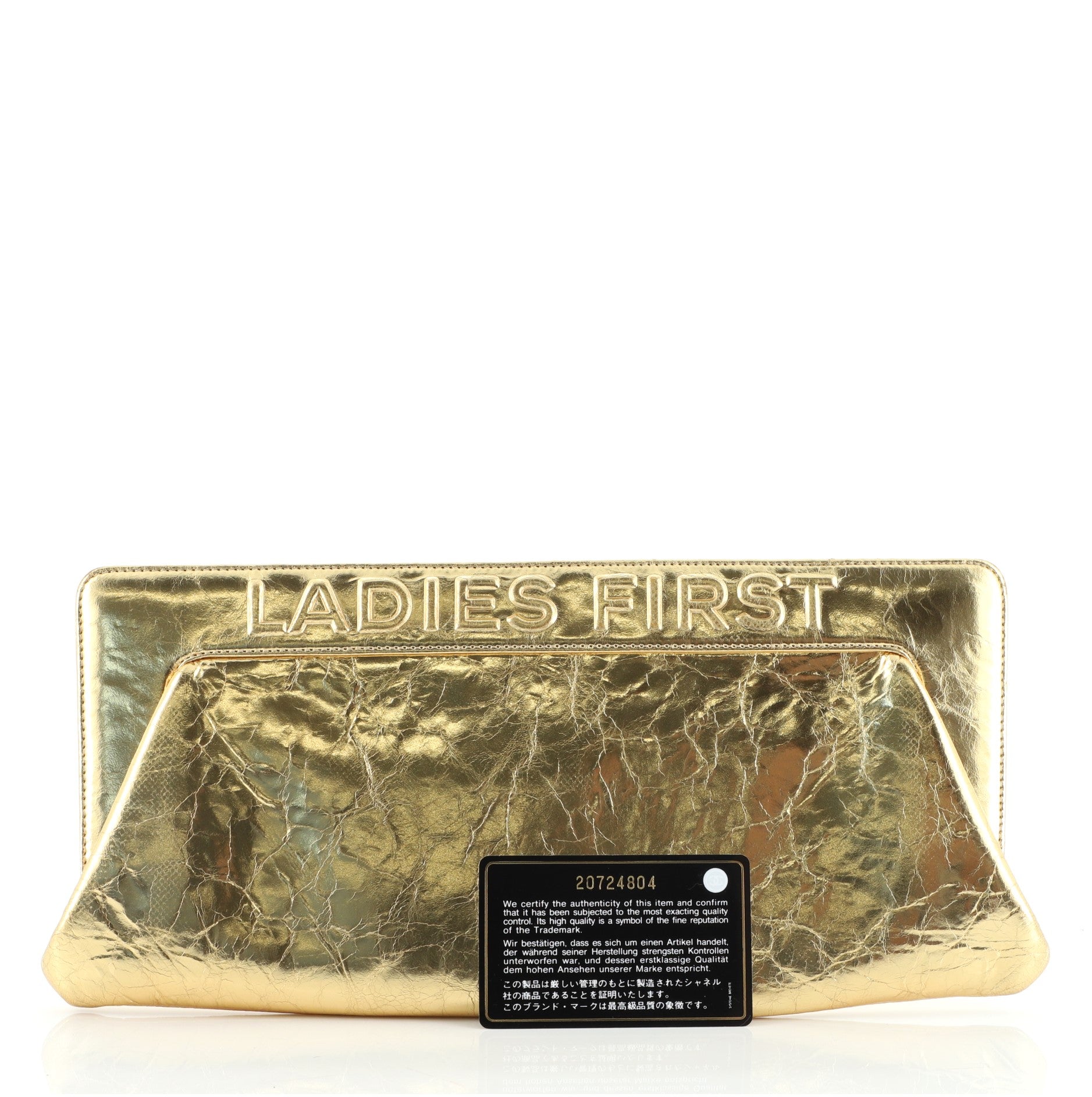 Evening in The Street 5X5=CC Clutch Metallic Distressed Lambskin