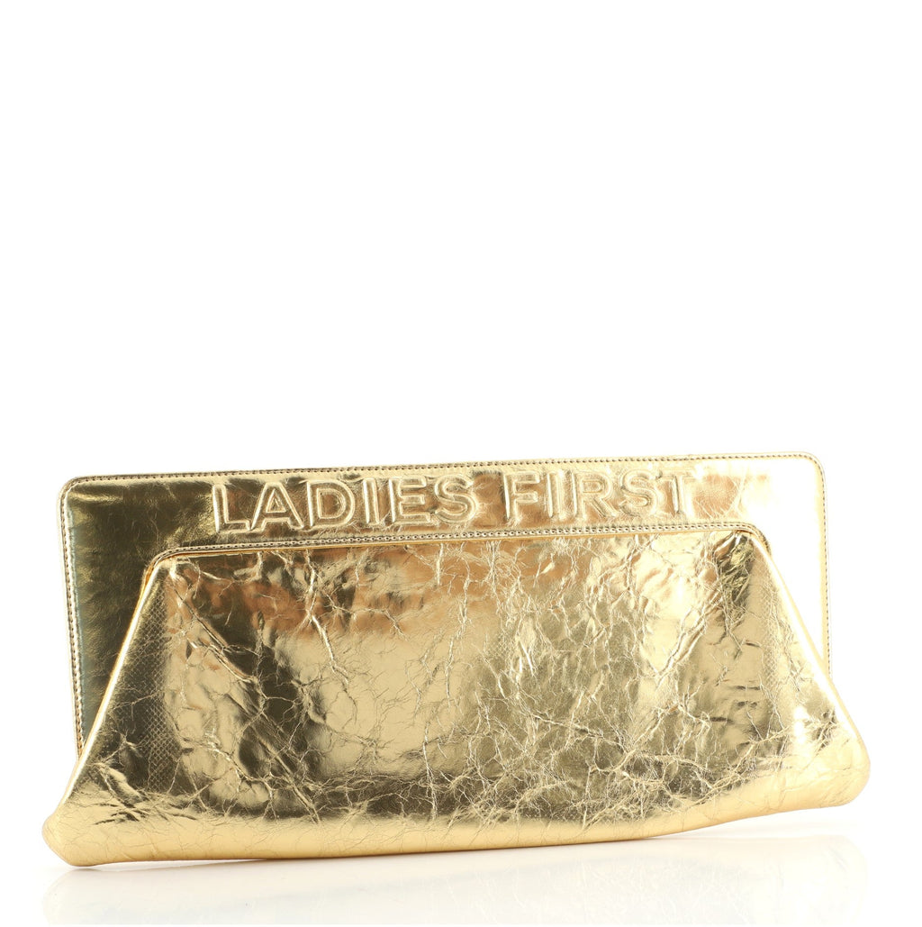 Evening in The Street 5X5=CC Clutch Metallic Distressed Lambskin