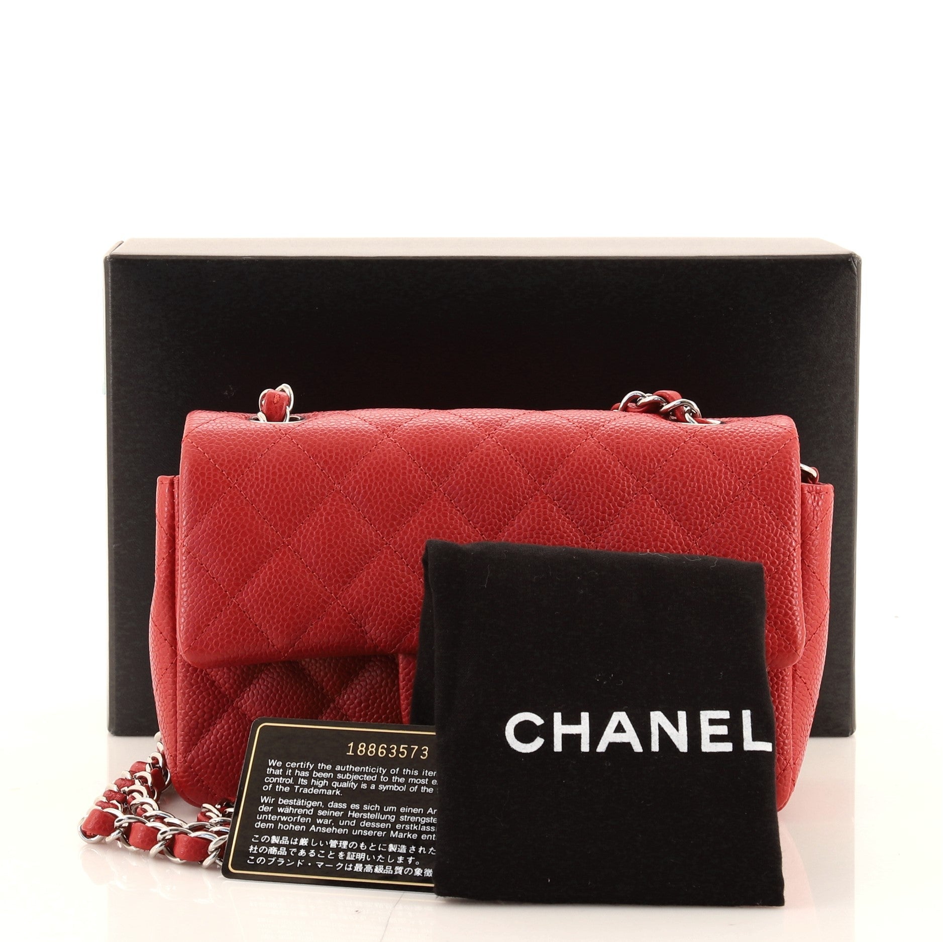 Classic Single Flap Bag Quilted Caviar Mini