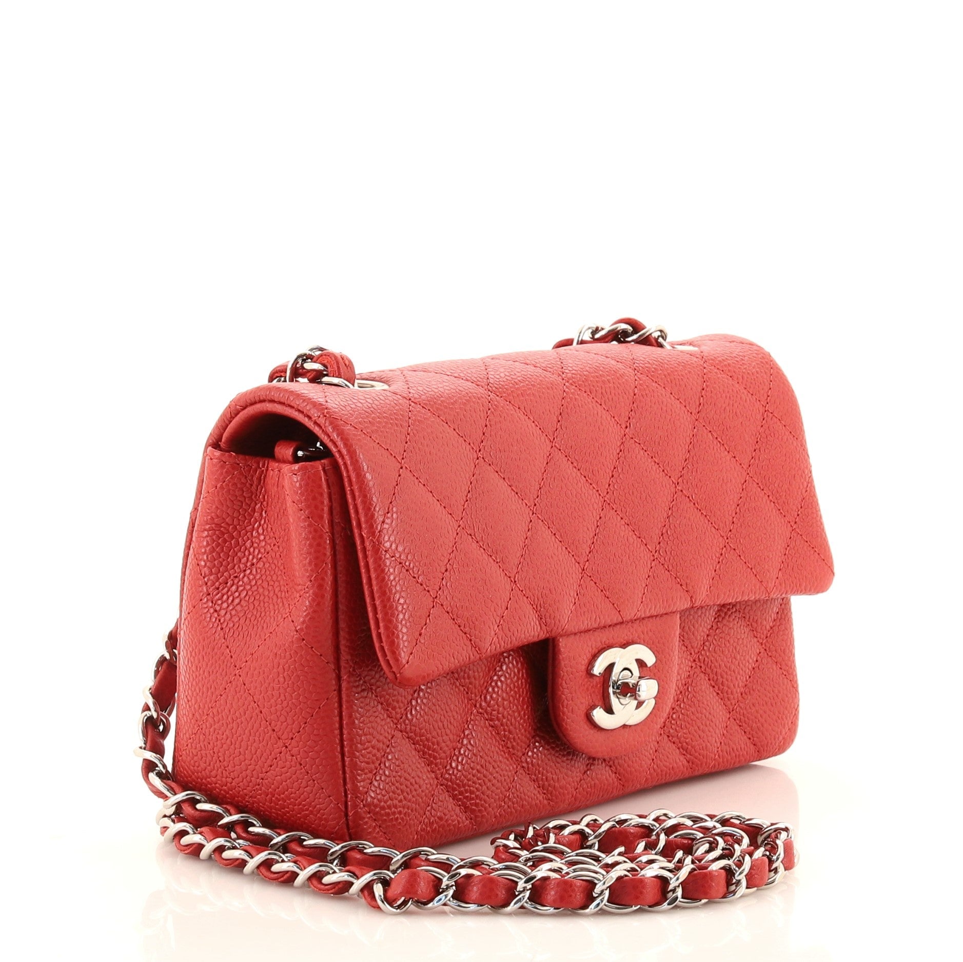 Classic Single Flap Bag Quilted Caviar Mini