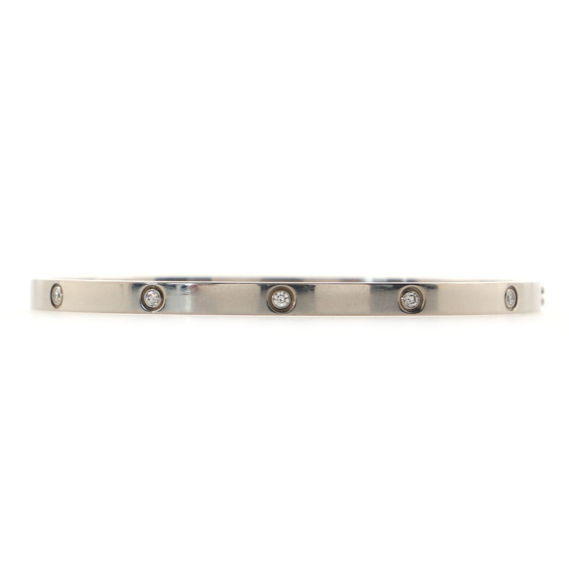 Love 10 Diamond Bracelet 18K White Gold with Diamonds Small