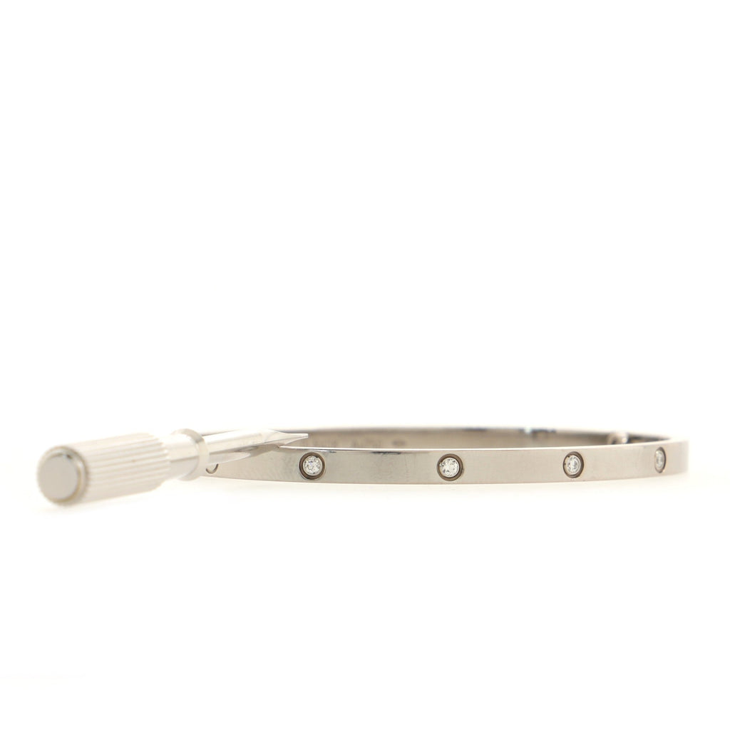 Love 10 Diamond Bracelet 18K White Gold with Diamonds Small