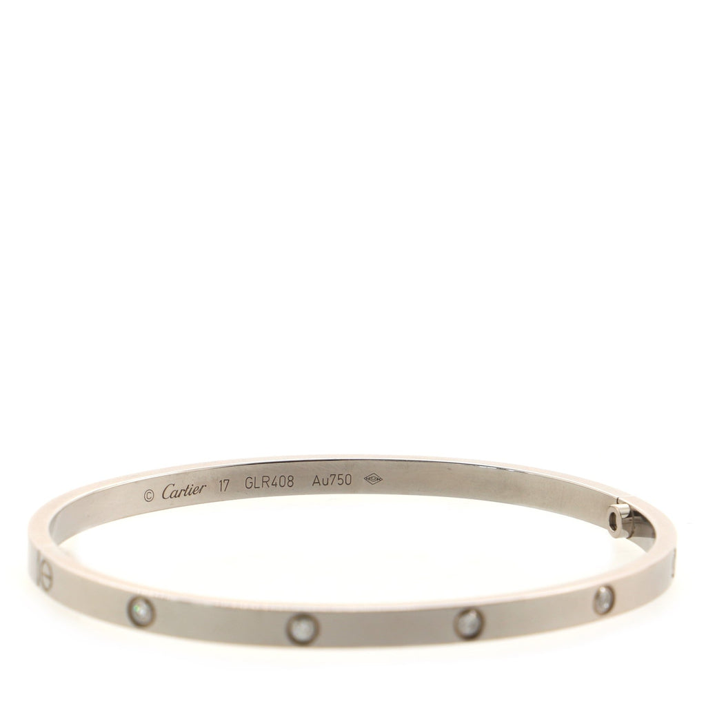 Love 10 Diamond Bracelet 18K White Gold with Diamonds Small