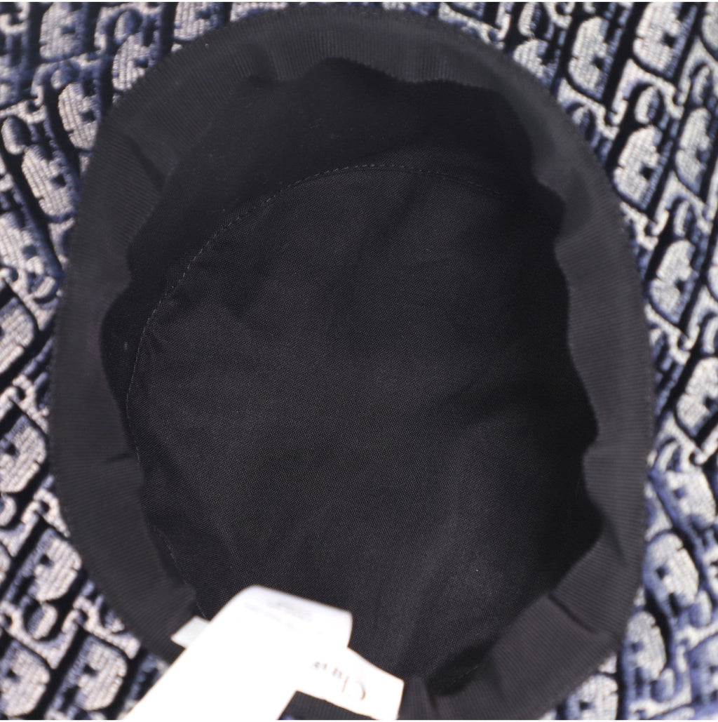Large Brim Bucket Hat Oblique Velvet Medium