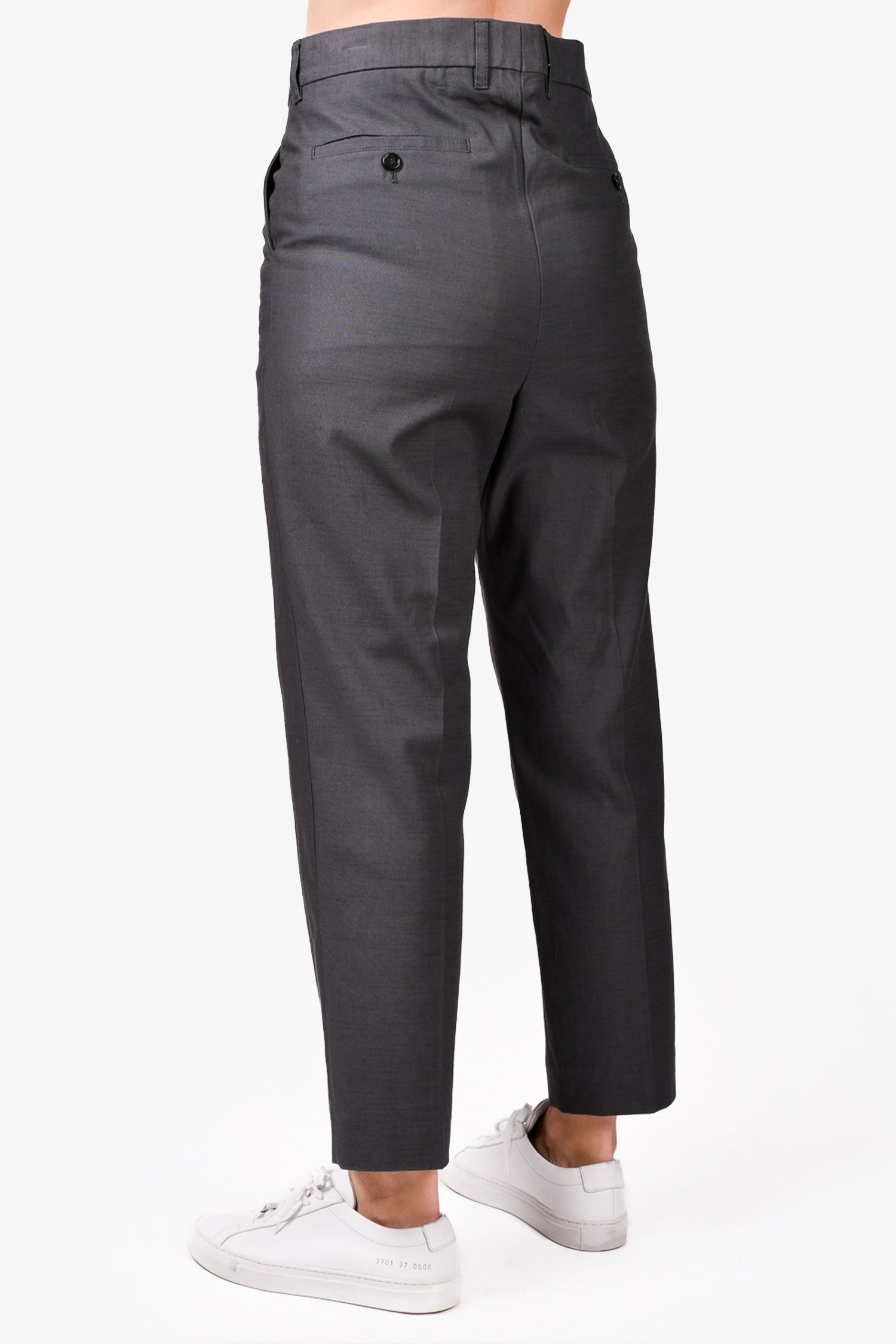 Marni Grey High Waisted Cotton Trousers Size 44 Mens