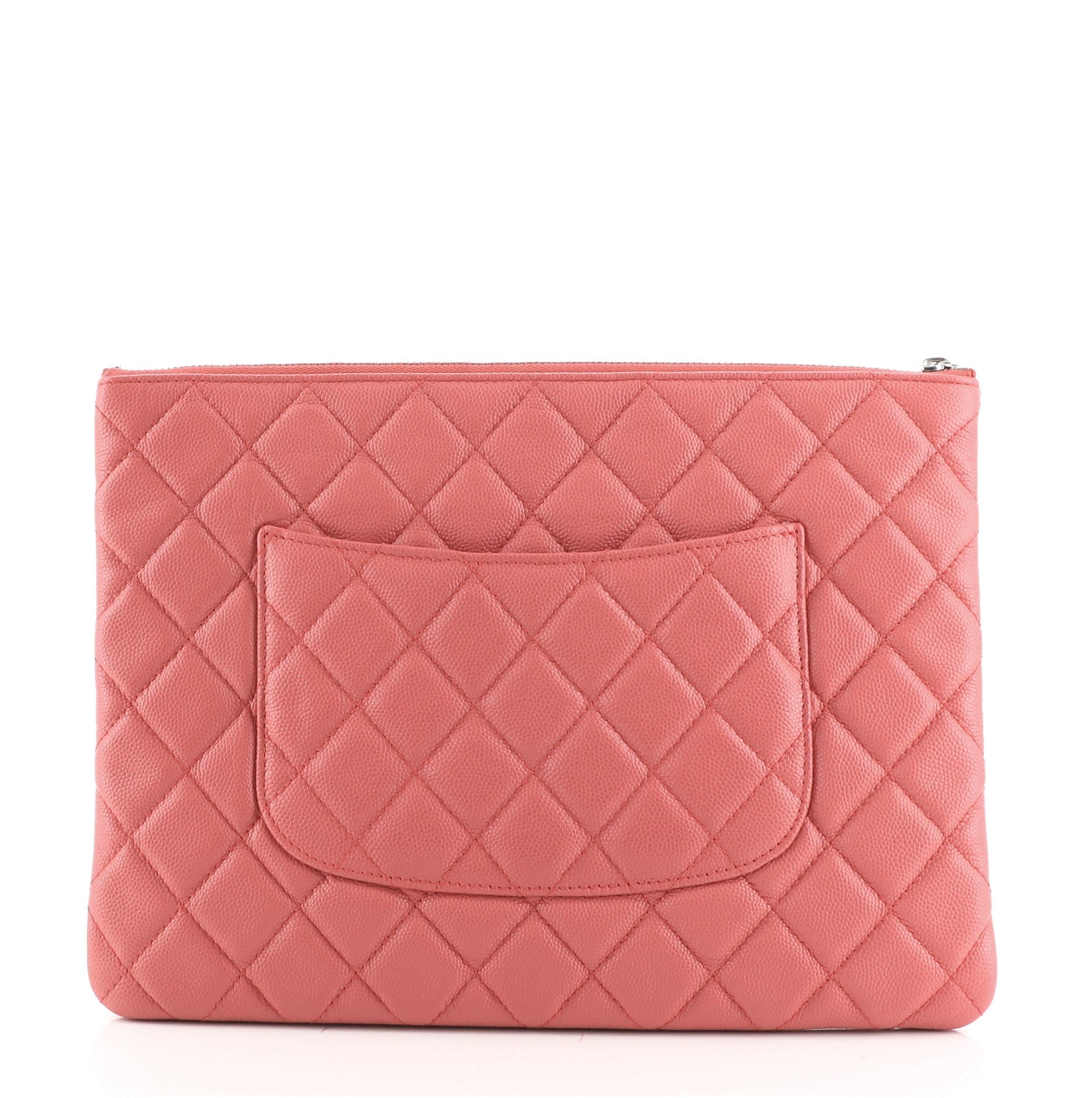 O Case Clutch Quilted Caviar Medium