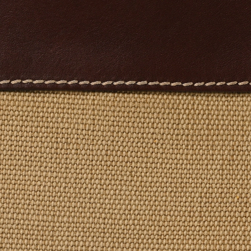 Raffia Calfskin CC Tote Bag Brown
