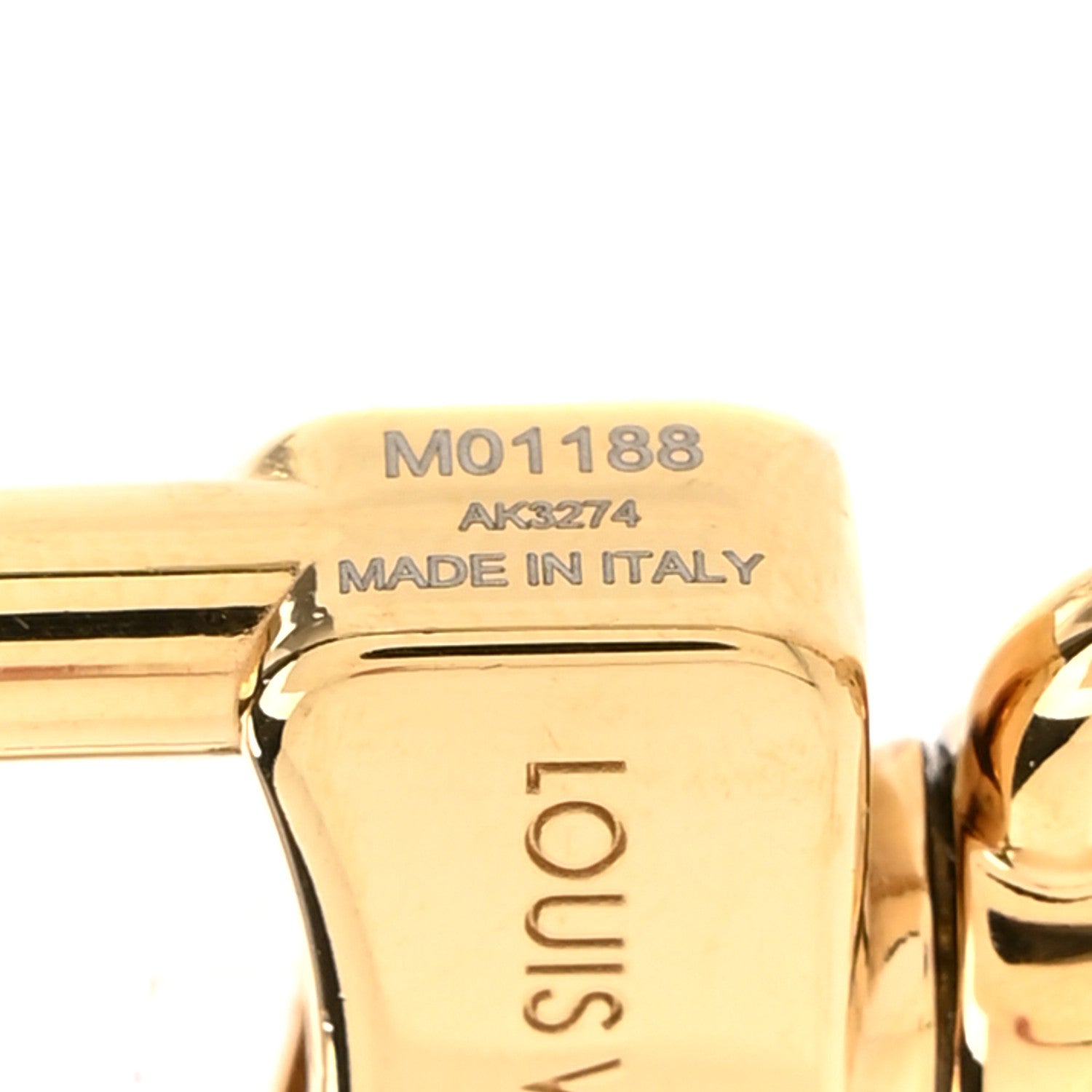 Metal Monogram Epi Spring Street Bag Charm Key Holder Gold