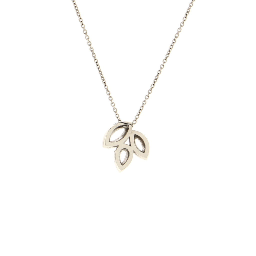 Lily Cluster Pendant Necklace Platinum with Diamonds Small