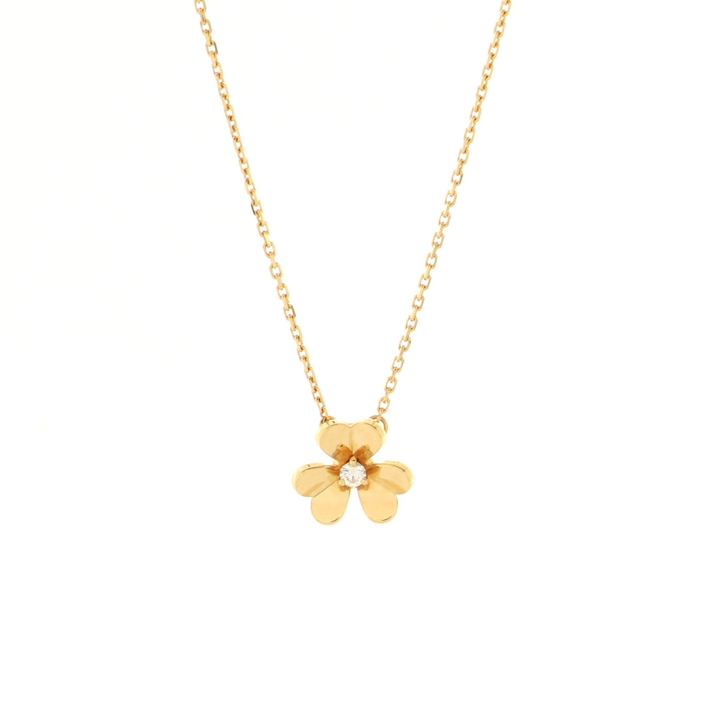 Frivole Pendant Necklace 18K Yellow Gold and Diamond Mini