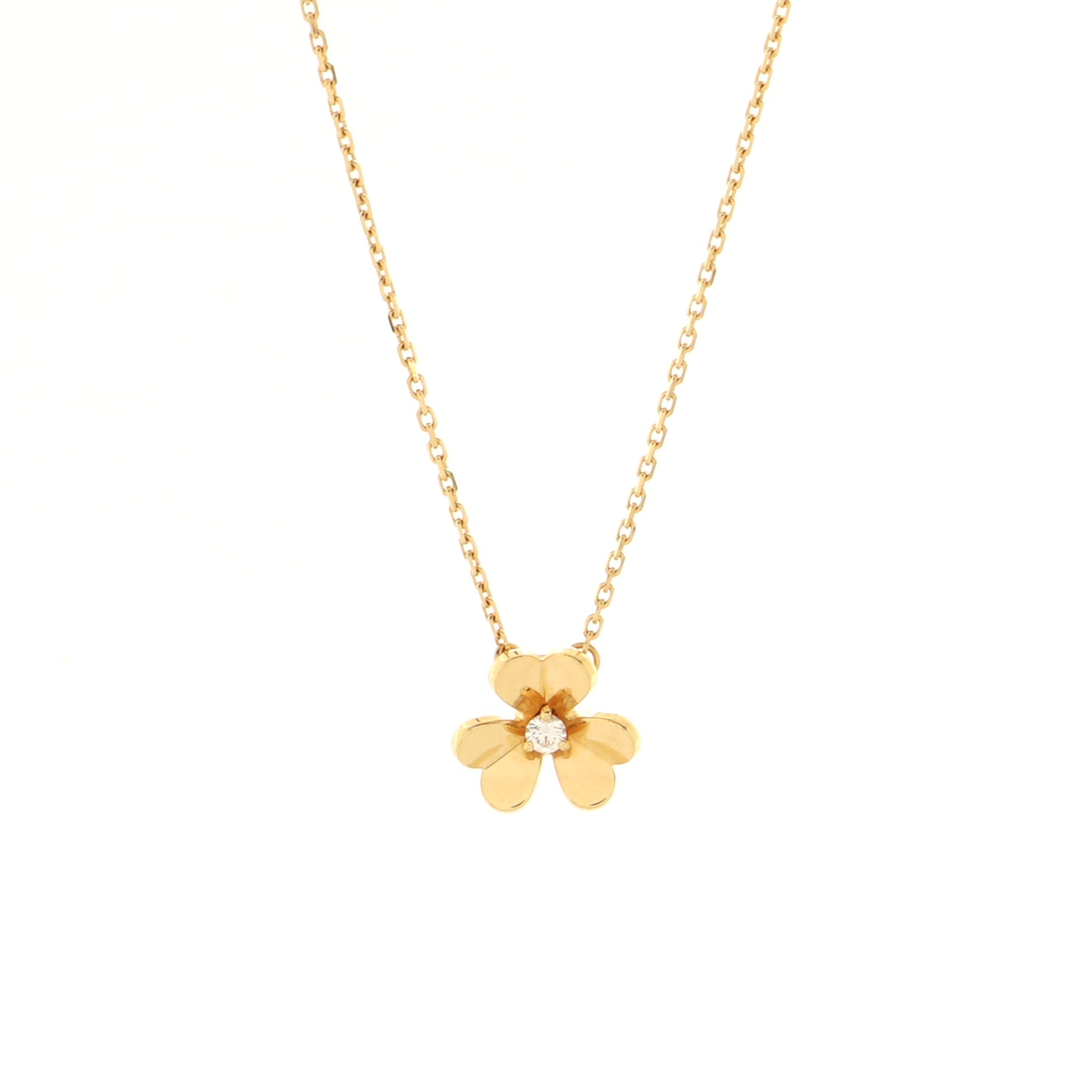 Frivole Pendant Necklace 18K Yellow Gold and Diamond Mini
