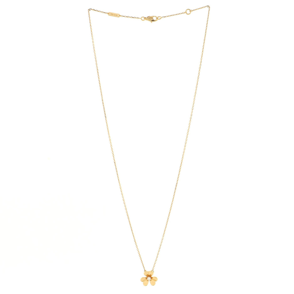 Frivole Pendant Necklace 18K Yellow Gold and Diamond Mini