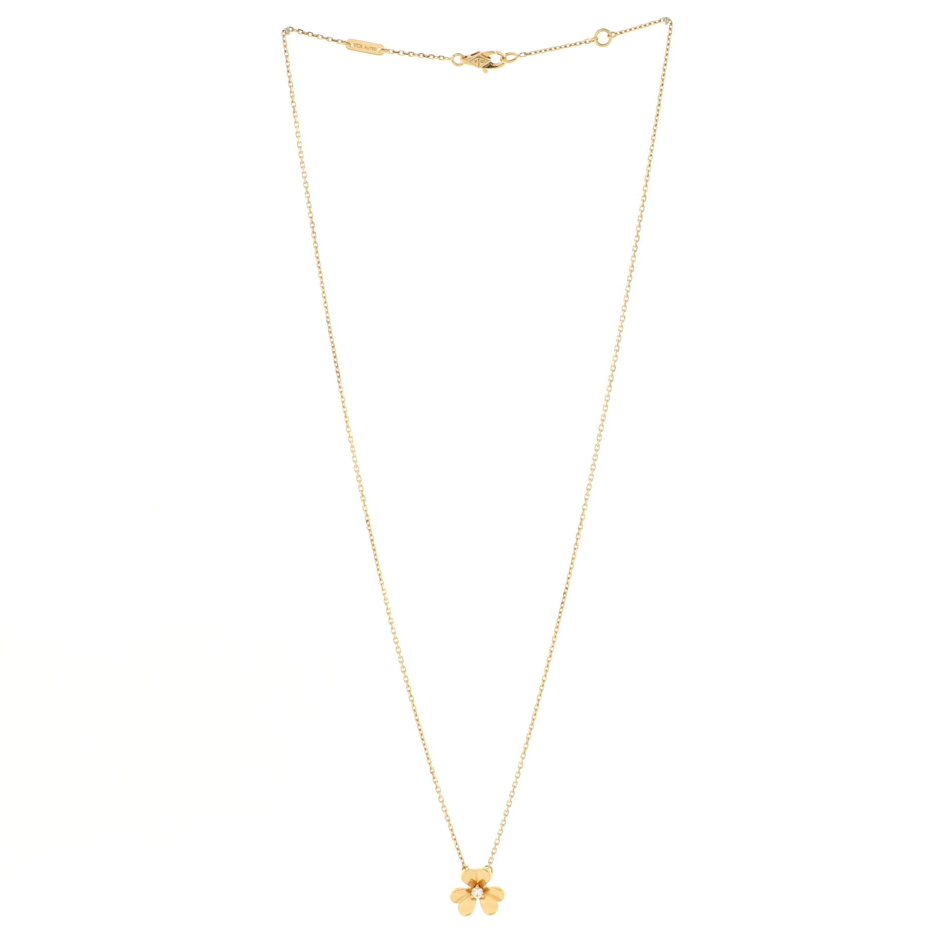 Frivole Pendant Necklace 18K Yellow Gold and Diamond Mini