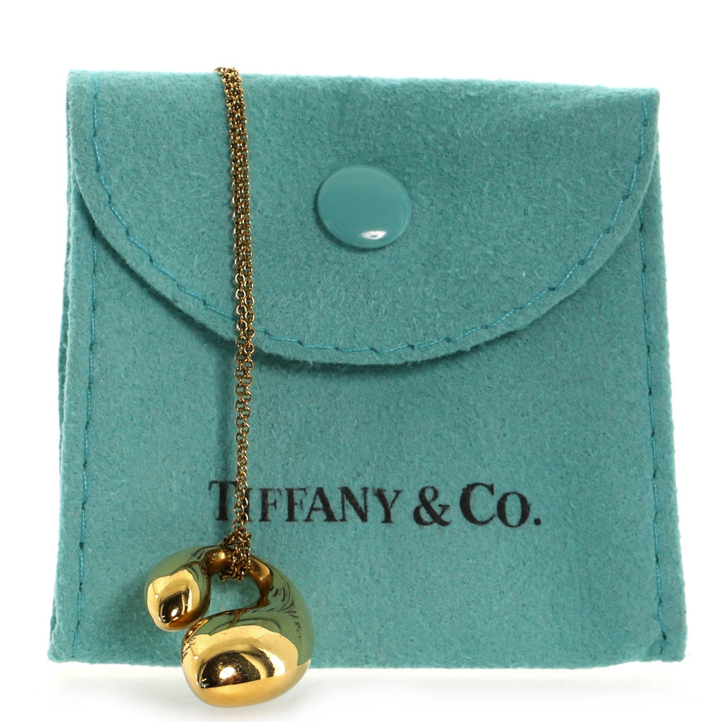 Double Teardrop Necklace 18K Yellow Gold