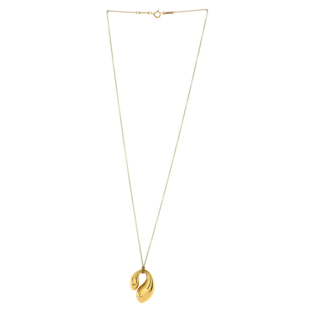 Double Teardrop Necklace 18K Yellow Gold