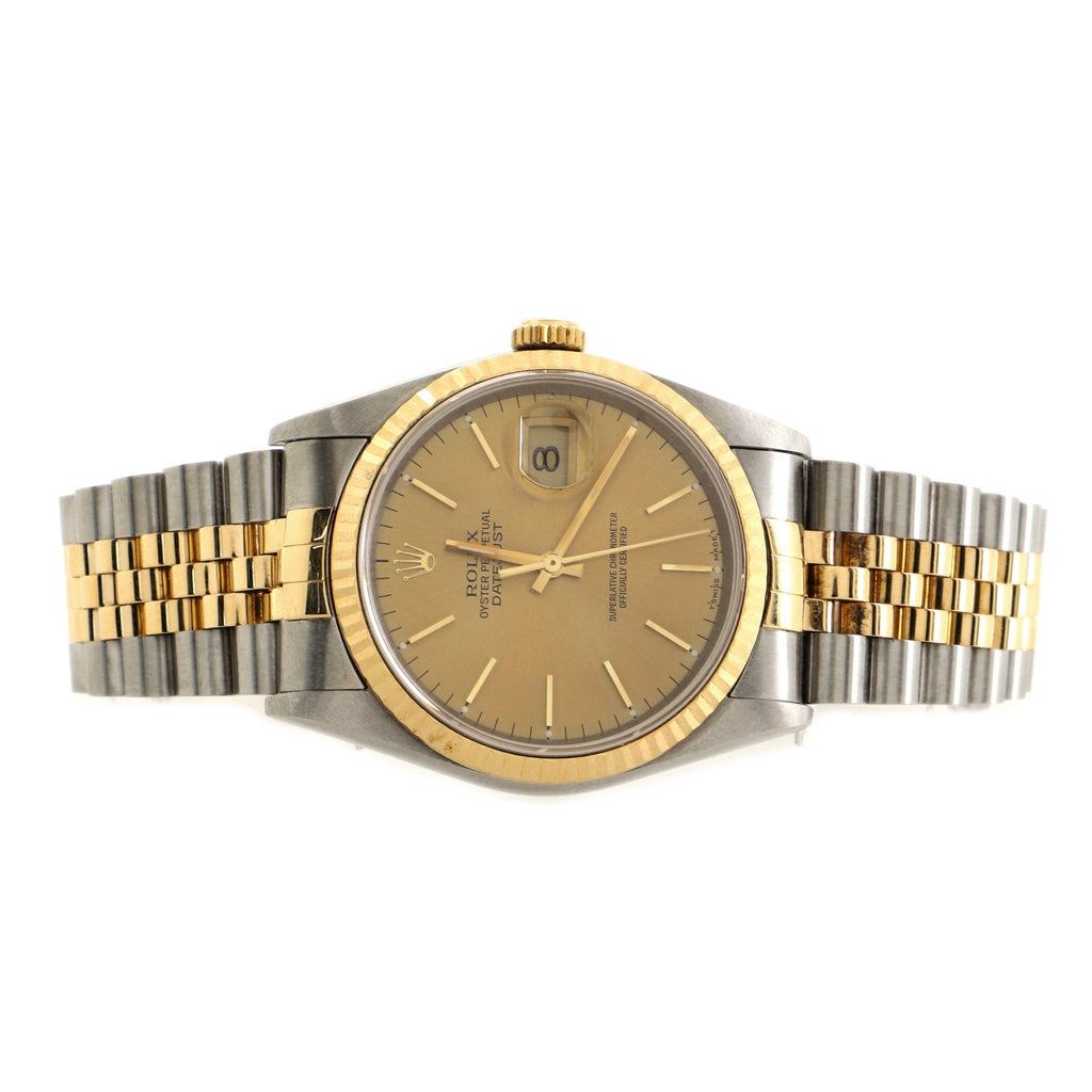Oyster Perpetual Datejust Automatic Watch Stainless Steel and Yellow Gold 36