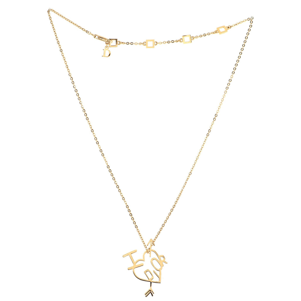 Heart and Arrow Pendant Necklace Metal