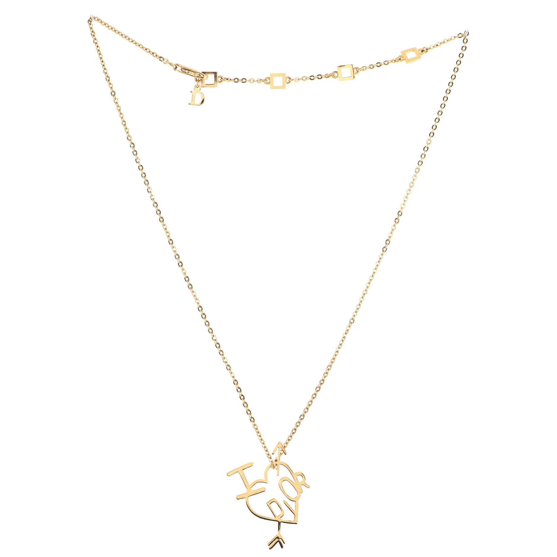 Heart and Arrow Pendant Necklace Metal