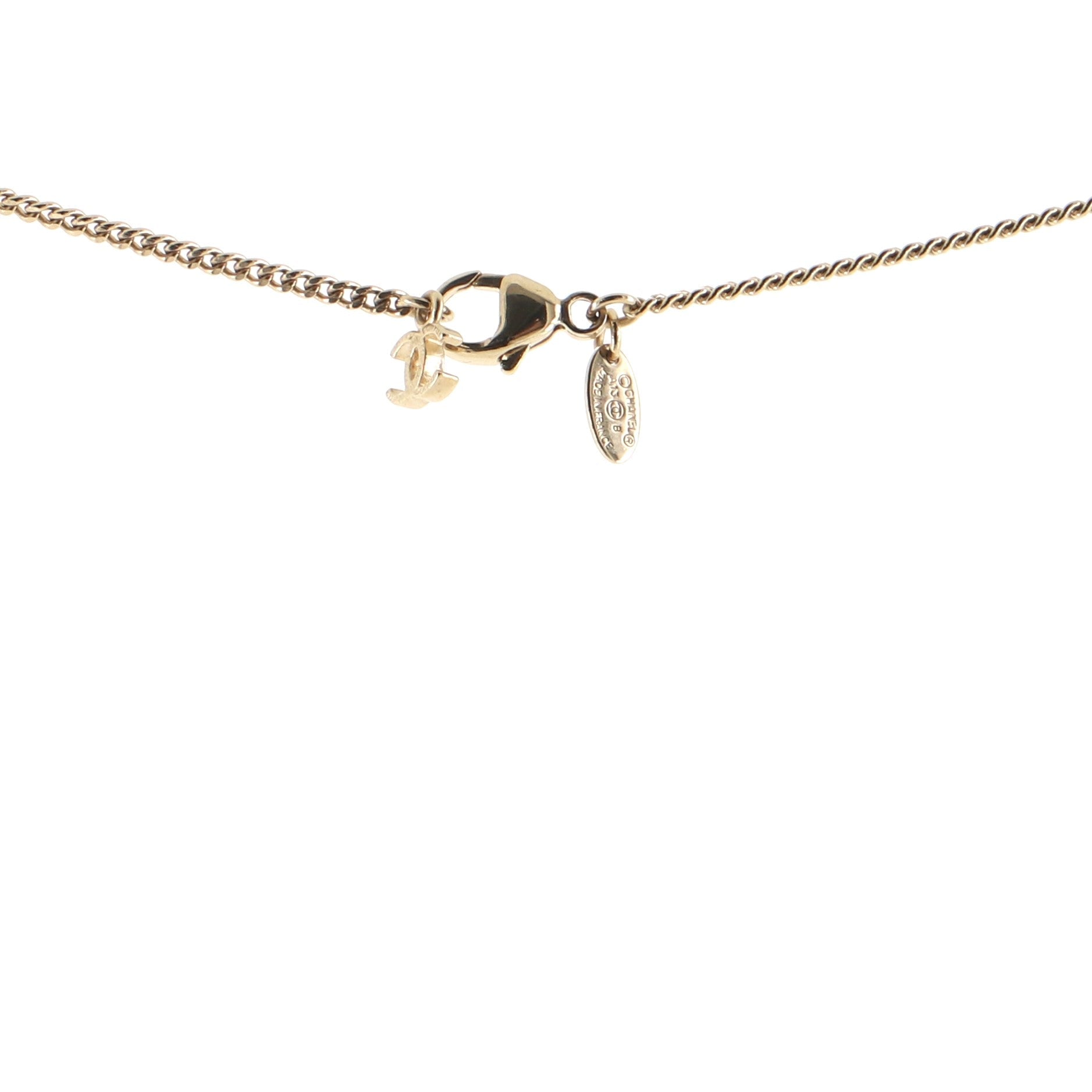 CC Tweed Effect Pendant Necklace Metal