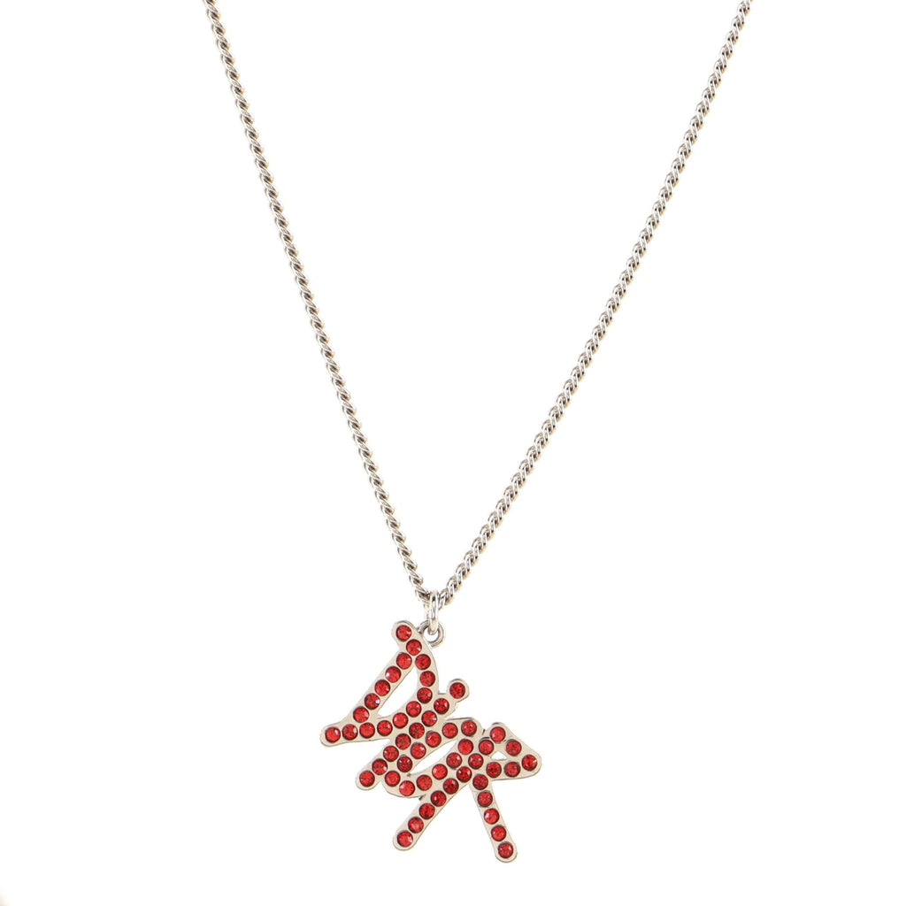 Dior x Shawn Stussy Pendant Necklace Crystal Embellished Metal