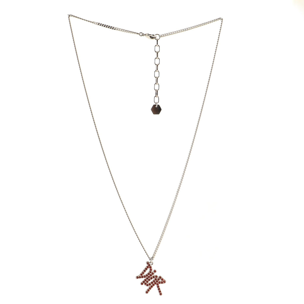 Dior x Shawn Stussy Pendant Necklace Crystal Embellished Metal