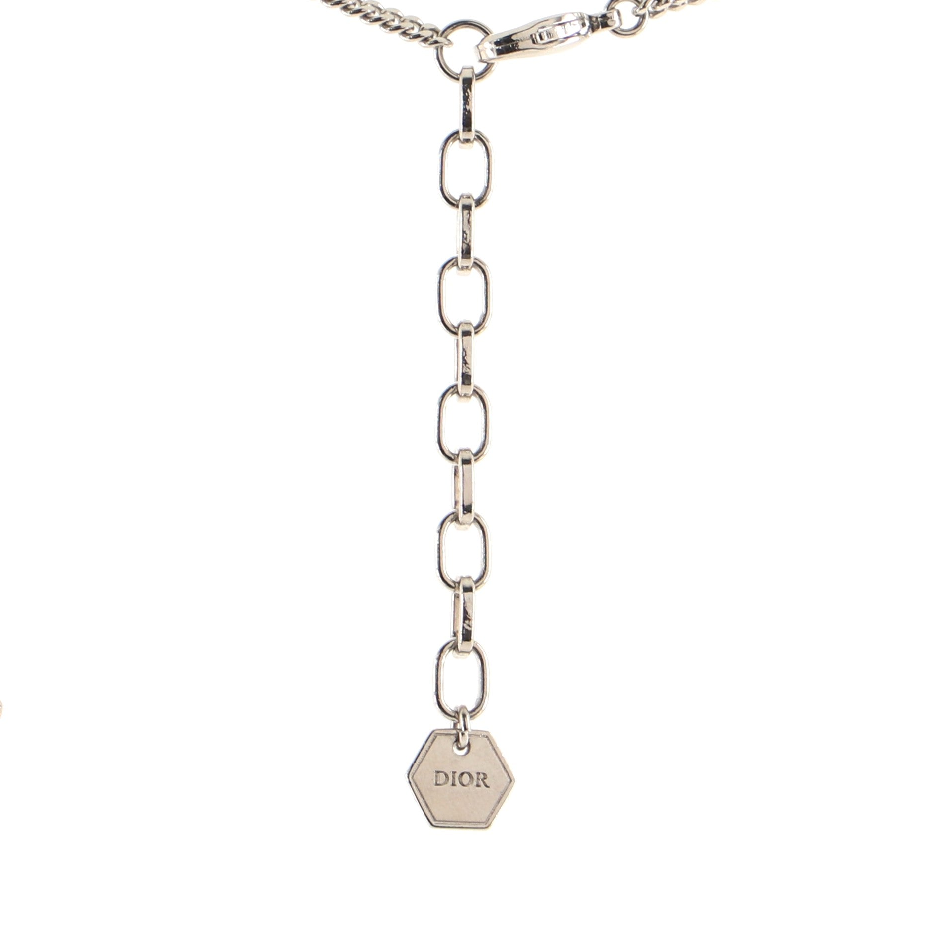 Dior x Shawn Stussy Pendant Necklace Crystal Embellished Metal