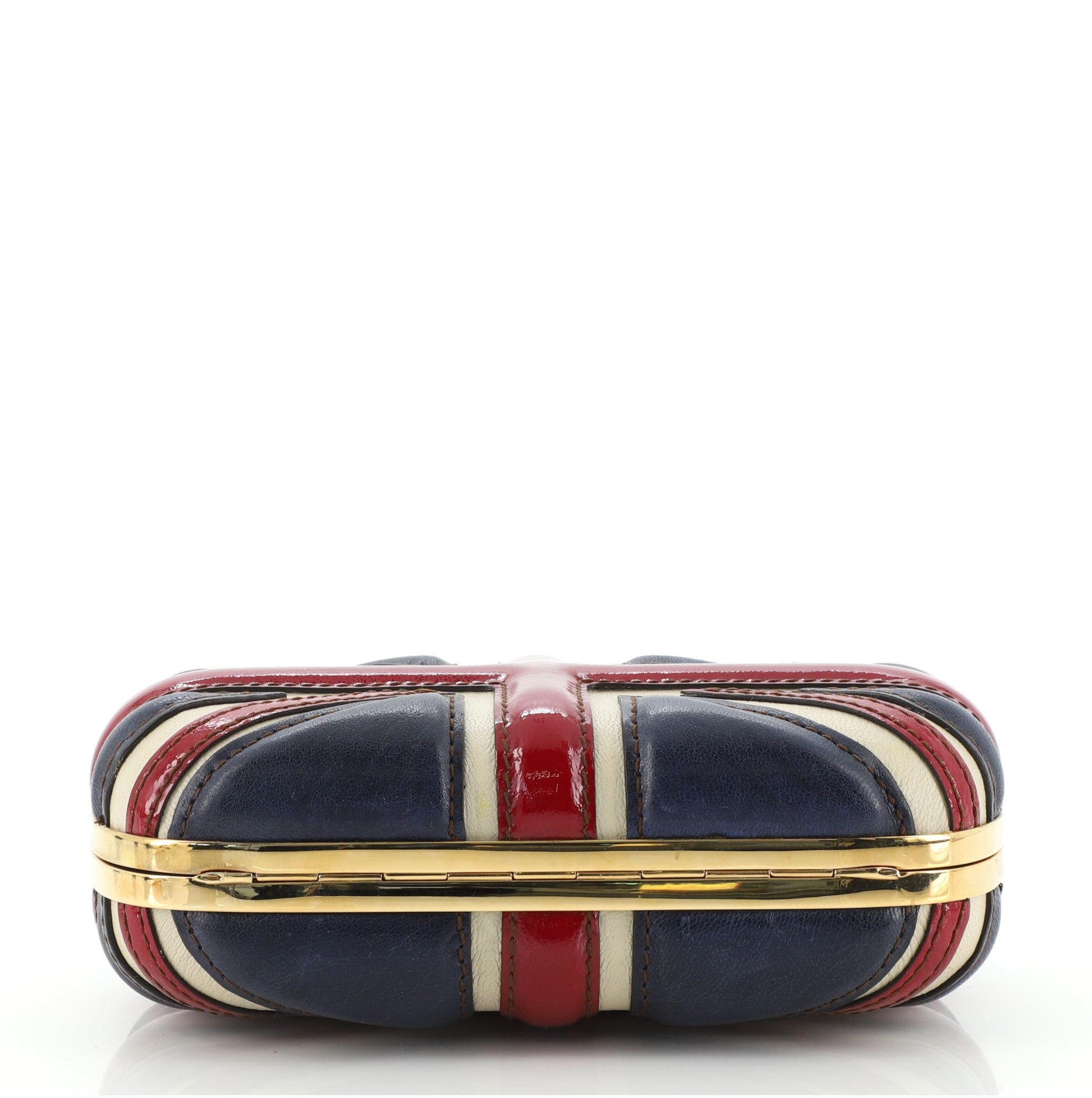 Britannia Skull Box Clutch Leather Small