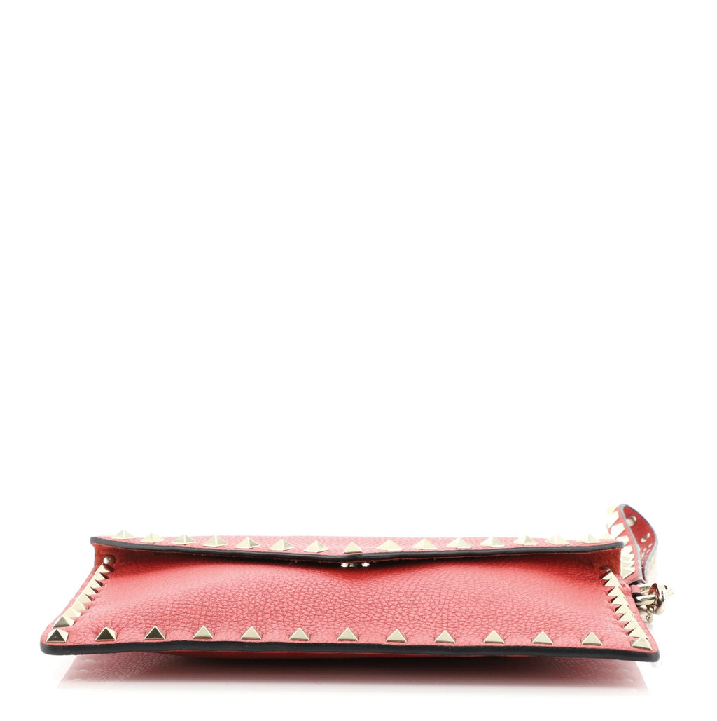 Rockstud Envelope Wristlet Clutch Leather Small