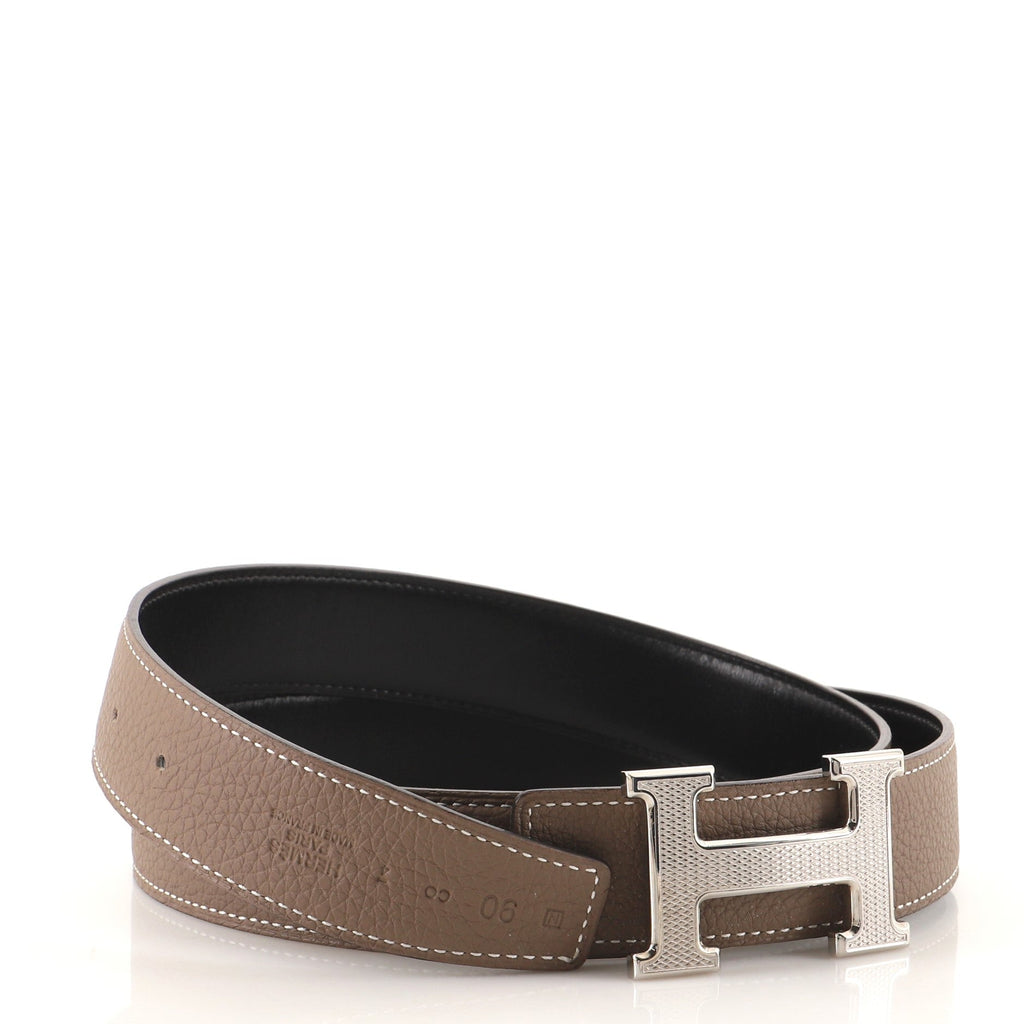 Constance Reversible Belt Leather with Guilloche Medium 90