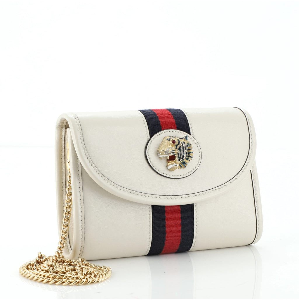 Rajah Web Chain Shoulder Bag Leather Mini