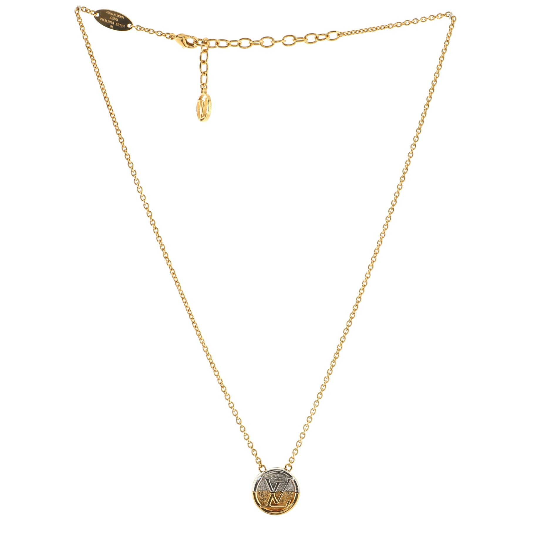 L To V Pendant Necklace Metal