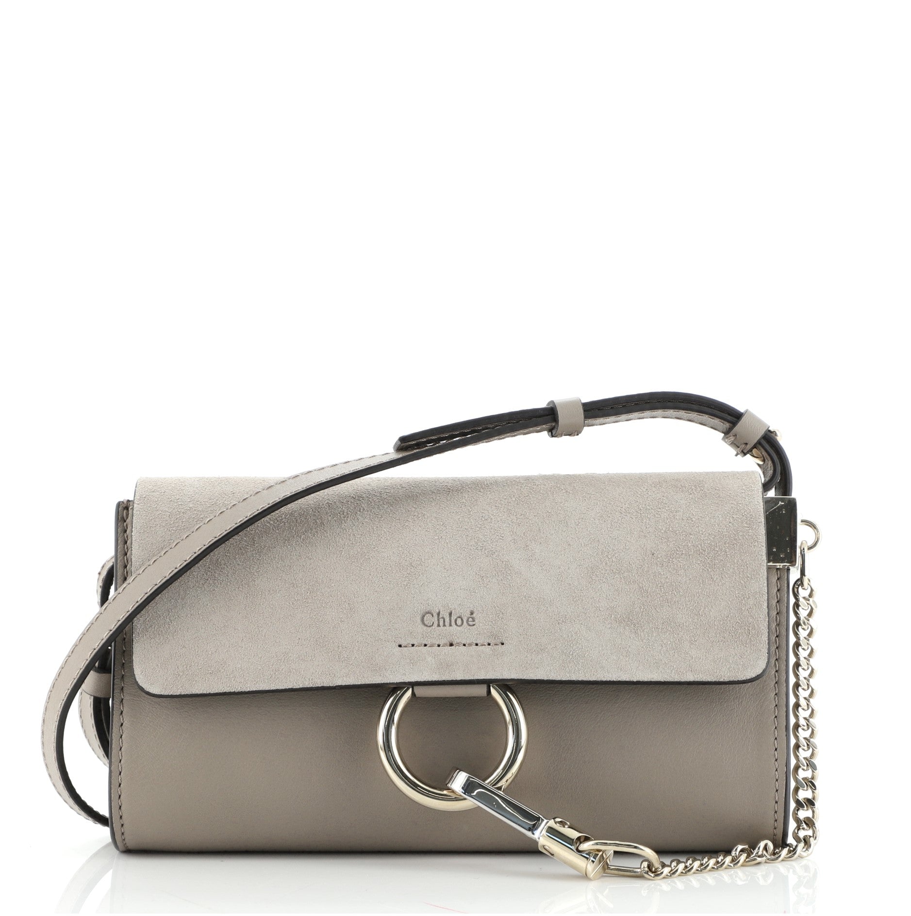 Faye Shoulder Bag Leather and Suede Mini