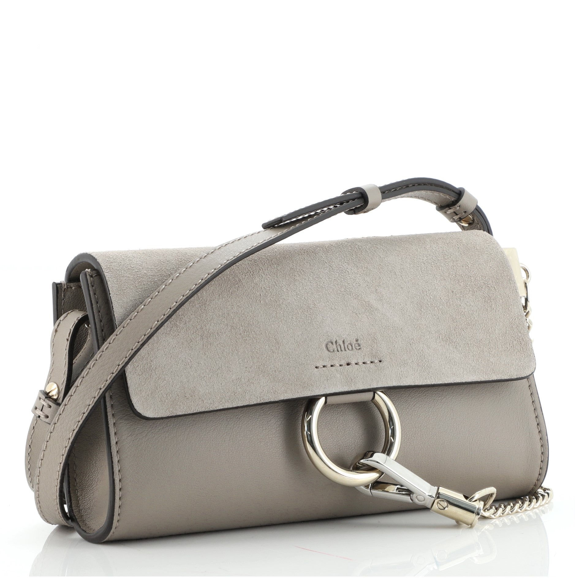 Faye Shoulder Bag Leather and Suede Mini