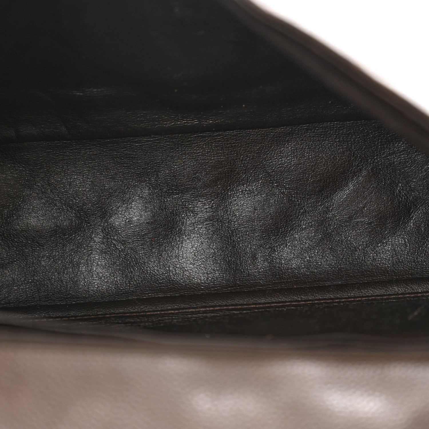 Caviar Quilted Jumbo Single Flap Dark Brown